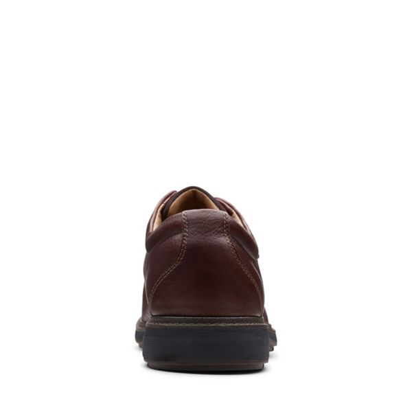 Clarks Mens Un Tread Lo GORE-TEX Wide Fit Shoes Dark Brown | CA-8653041